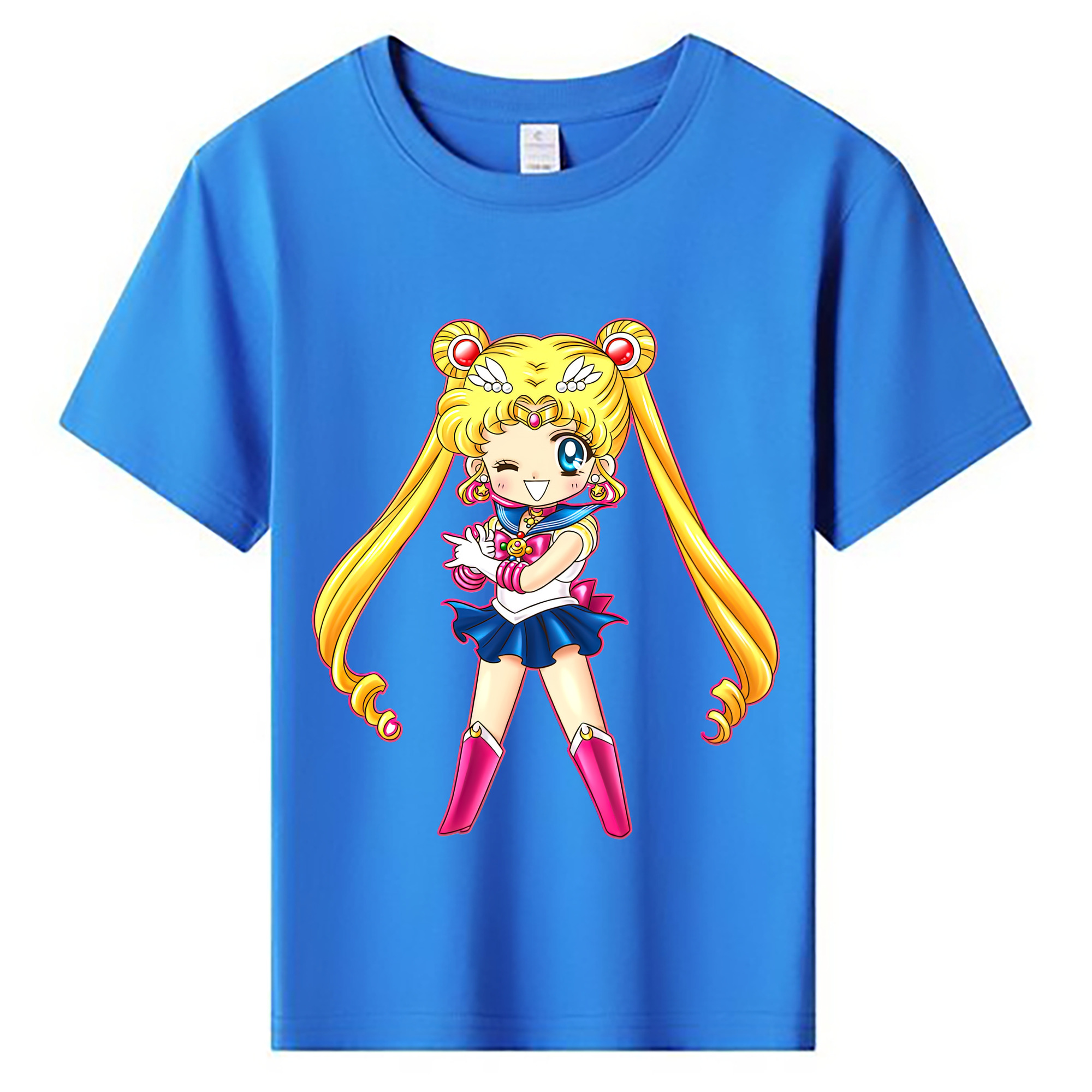 （画像用） 美少女戦士セーラームーン 月野 うさぎ つきの うさぎ Sailor Moon Tsukino Usagi 綿100％キッズTシャツ（フロントプリント）